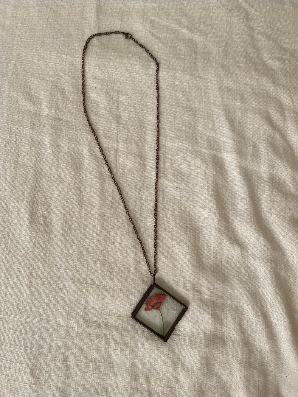 Pressed Flower Pendant Necklace